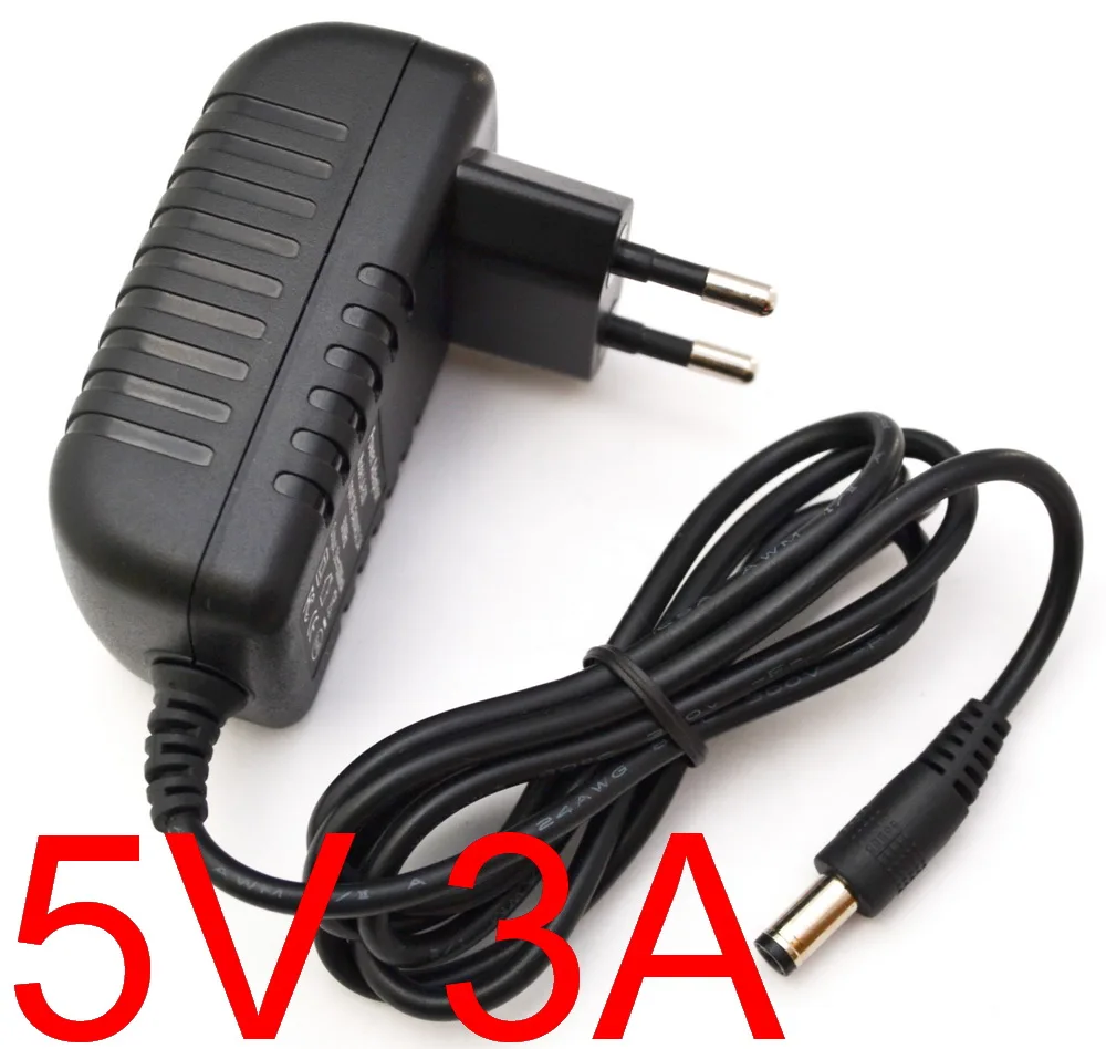 1pcs high quality 5v 3a Dc 5.5mm Ac/dc Power Adapter EU Plug Supply