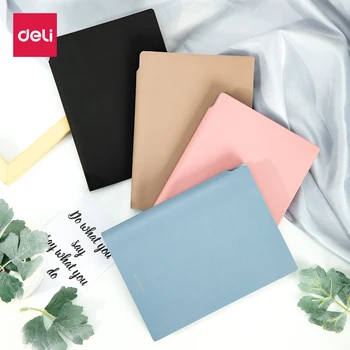

Deli 1PCS Notebook A5 Leather Business Office NOTE BOOK Modilan color Student Supplies Personality Creative Korea Small Fresh