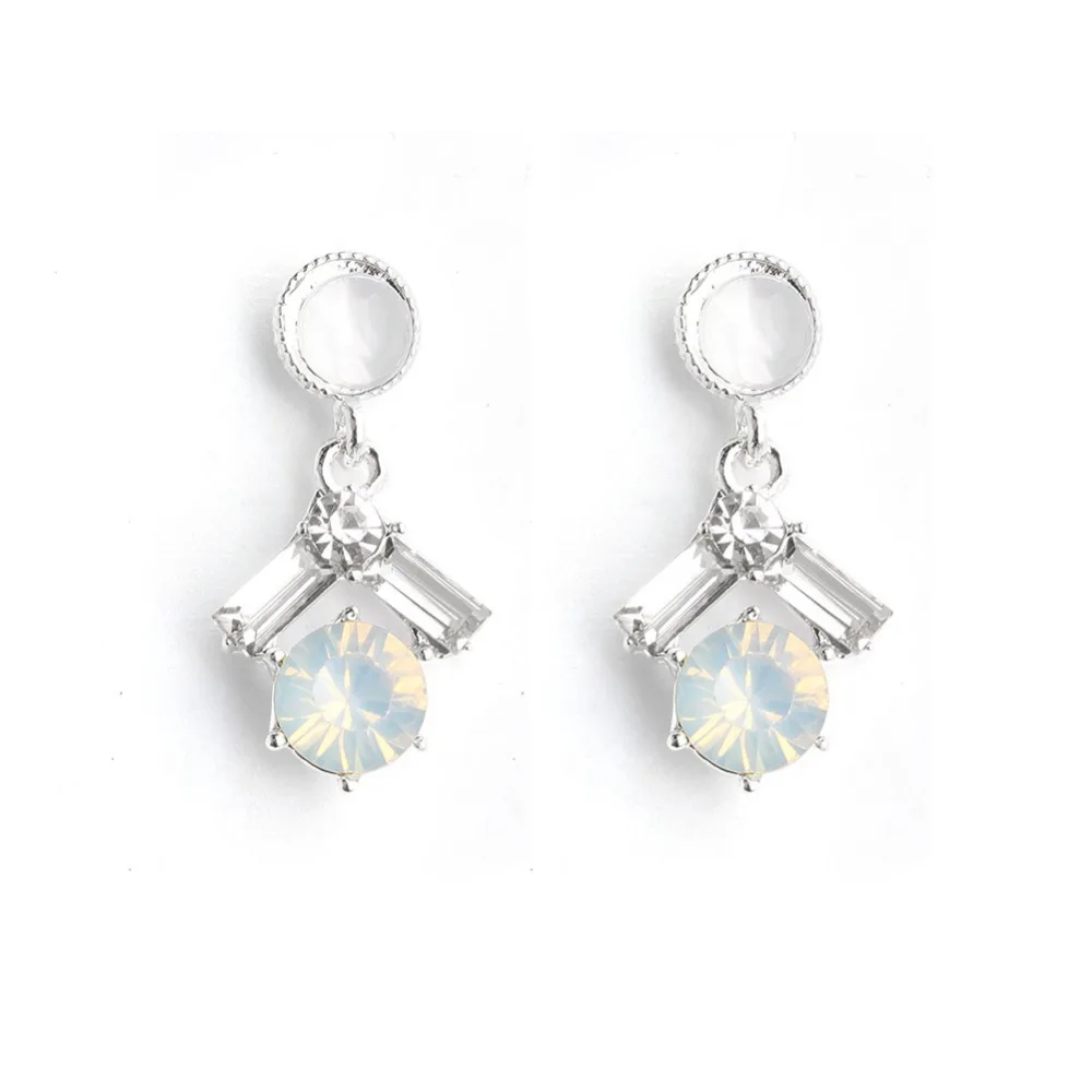 

OLOEY New Crystals Alloy Earrings For Women Fashion Elegant Geometric Drop Earrings Casual Daliy Earrings Jewelry Gifts
