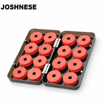 

JOSHNESE 16PCS Foam Winding Board Fishing Line Boxes Shaft Bobbin Spools Tackle Box Red Utility Line Box Fishing Tackle Boxes