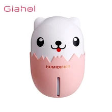 3 in 1 Air Humidifier Cute Cartoon Bear Ultrasonic Desktop Humidifiers Mist Maker USB Led Light Car Air Purifier 350ml Diffuser gxz energy bottle usb ultrasonic humidifier 1200mah battery led lights air humidifiers mist maker mini home cup air purifier