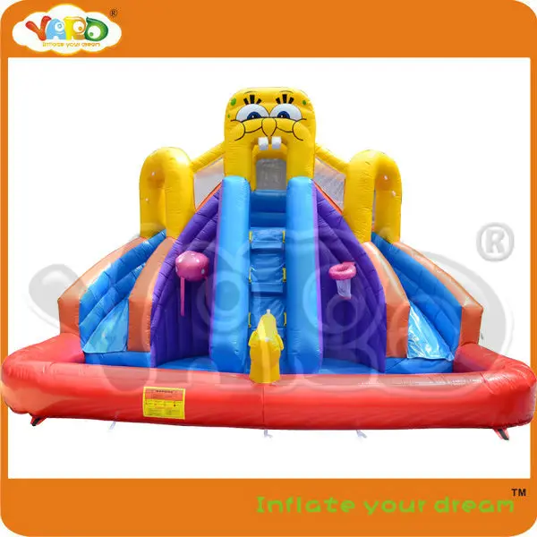 

Spongebob water slide with inflatable pool ,commercial bouncers inflatables free shipping,inflatable toys,inflatable pvc toys