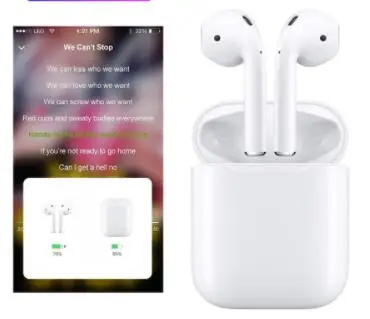 

New W1 chip Wireless Bluetooth 1:1 air Connect Headphone pods Earphone Ear For iPhone6 7 8 X XS Max Watch with a pop-up window