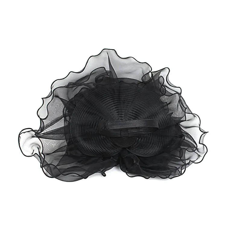 Fedoras Hombre Women Fashion Wedding Mesh Hat Fascinator Penny Ribbons And Feathers Party Elegant Hats For Women 30AG31 1