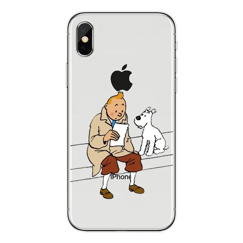 The Adventures of Tintin Soft Silicone TPU Cover Case For iPhone 11 11Pro XR 10 8 7 Plus 6 6S Plus 5 XS Max 5 5C 4 4S Case - Color: TPU