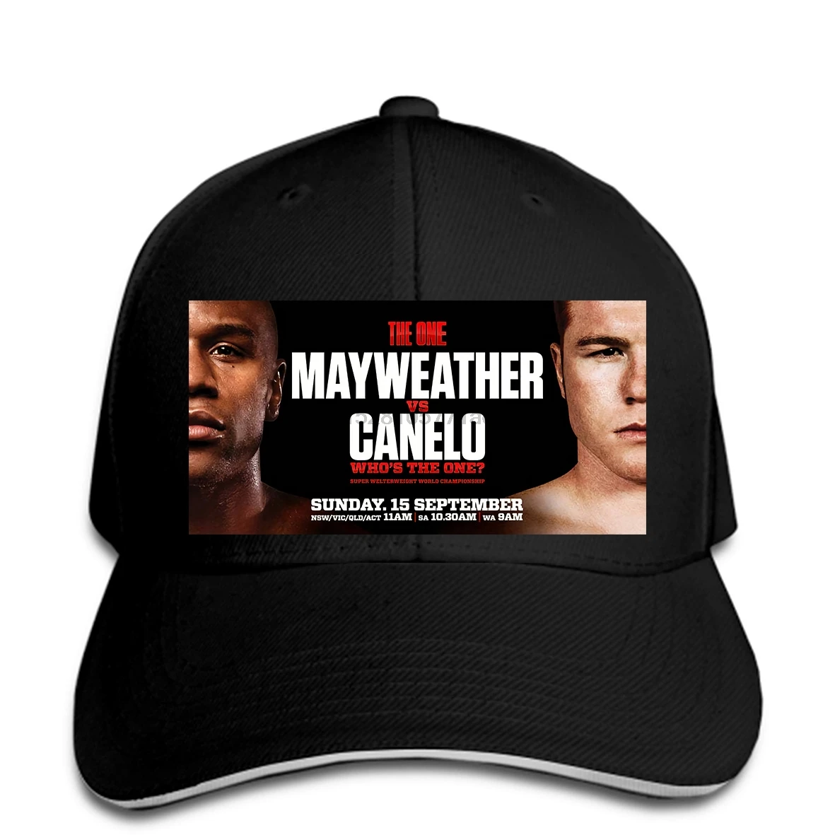 

Baseball cap MAYWEATHER VS CANELO THE ONE BOXING CHAMPIONSHIP SEP 1415 BLACK Baseball caps 2-SIDES