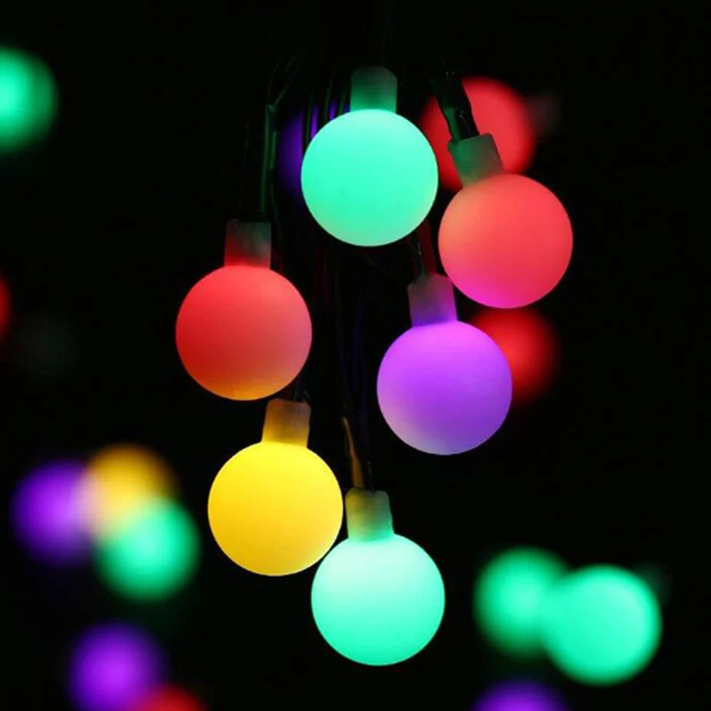 7M50LED Ball String Lights Garland Solar Powered Fairy Lights Waterproof Solar Lights For GardenIndoorOutdoorParty Decor (4)