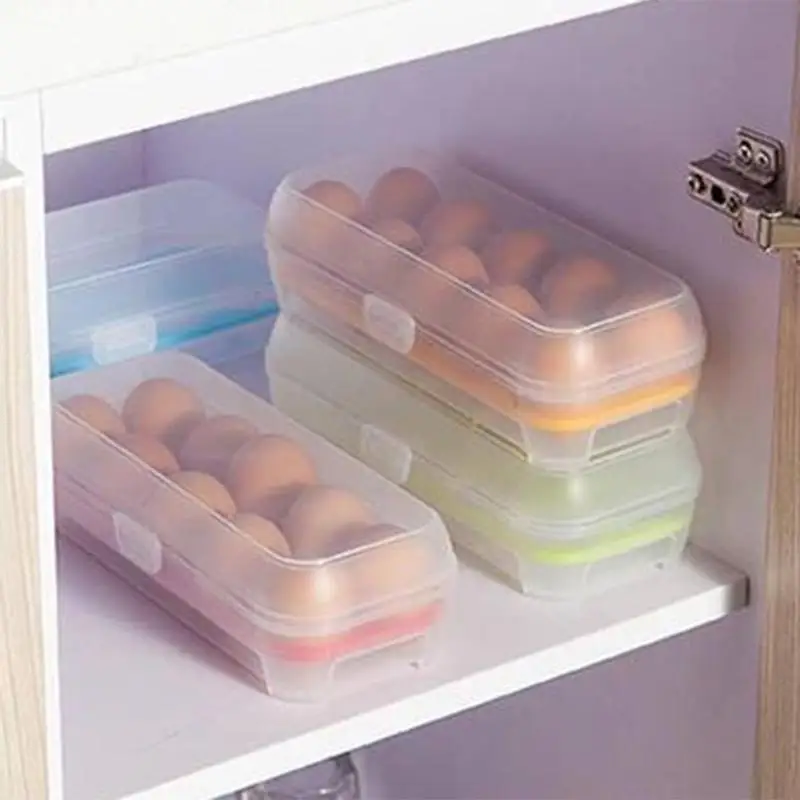 Пластик 10 сетки ящик для хранения яиц холодильник удобные ящики для хранения яиц лоток пищевой контейнер кухонный гаджеты