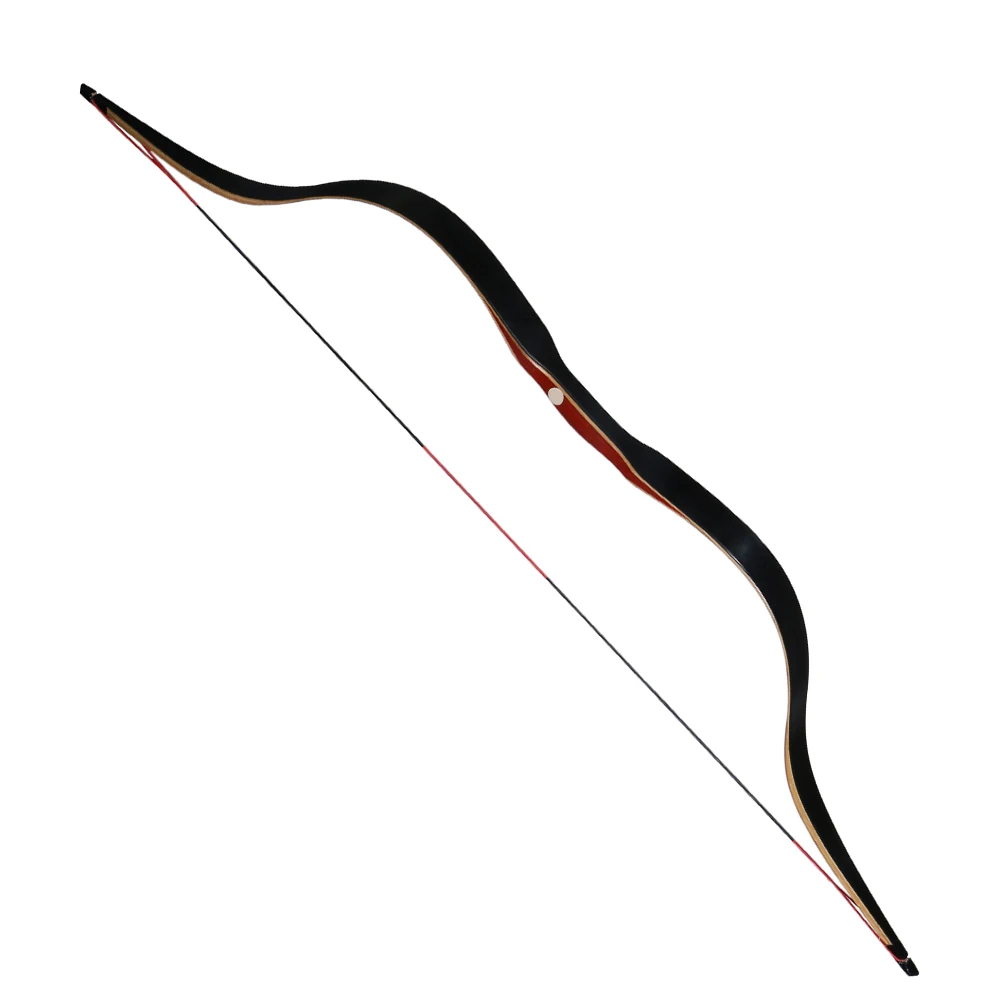 Tiro com Arco Tradicional Artesanal Longbow Caça Recurvo Arco 30-50lbs Direita Canhoto Mongolian Horsebow Laminado Prática 8 Arco e flecha