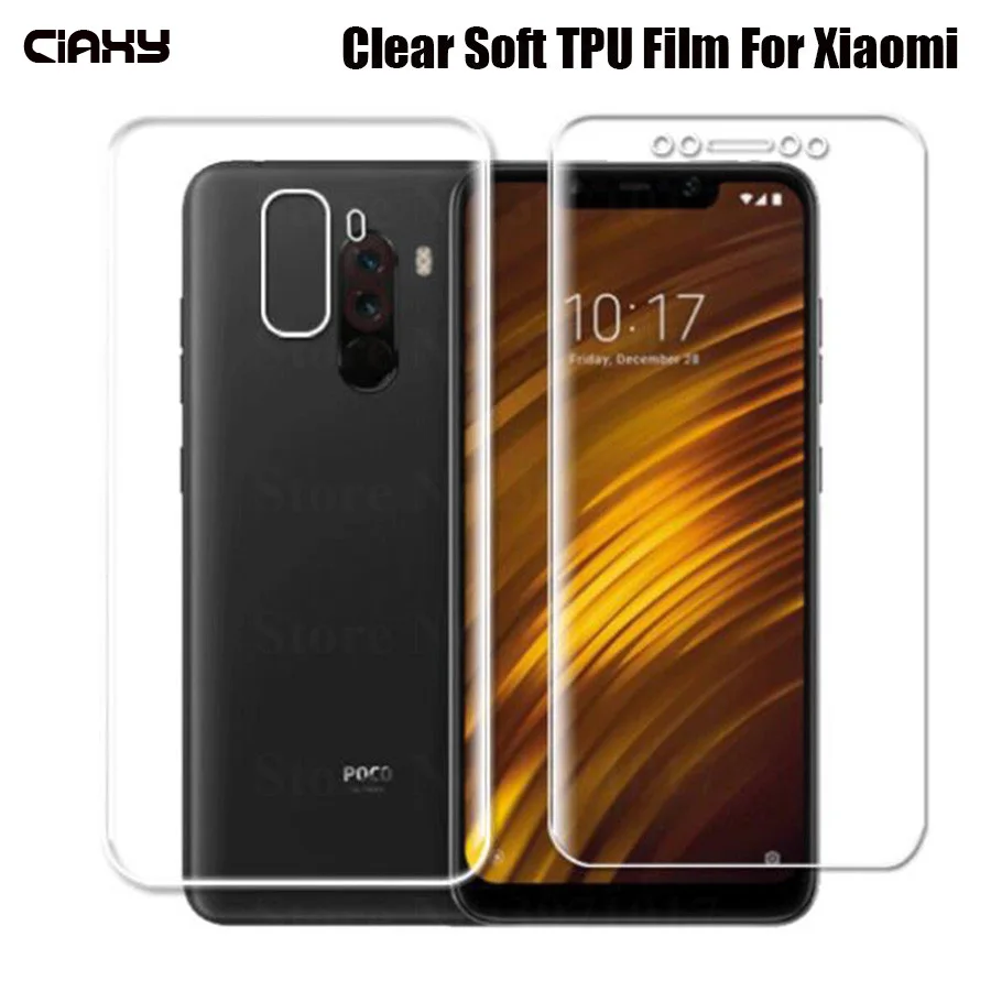 Передняя 3D Защитная пленка для экрана Xiao mi Pocophone F1 прозрачная из мягкого ТПУ Xiaomi 8