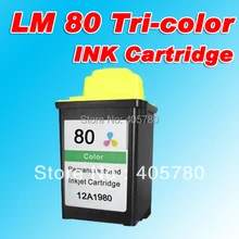 LM 80 (12A1980) color INK cartridge compatible forLexmark 80 LM 80 3200/5000/5700/5770/7000/7200/7200V/Z11/Z31/Z51 freeshipping