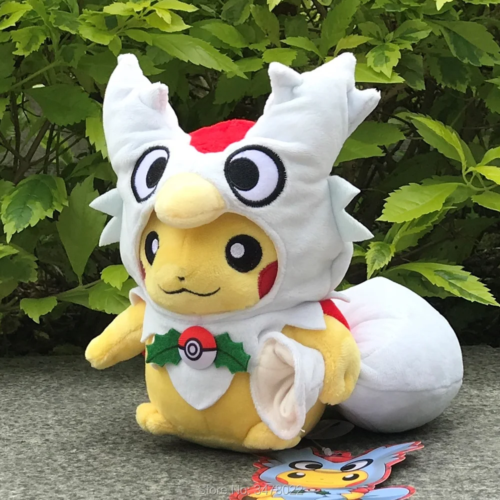 Аниме плюшевая игрушка Пикачу с Delibird костюм мягкие плюшевые животные мягкая