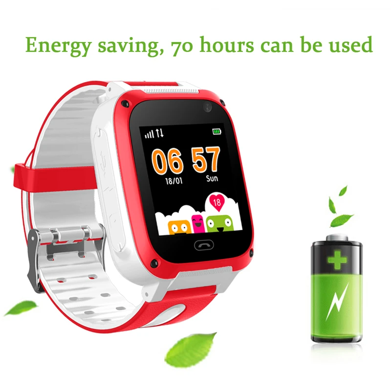 

LIGE 2019 New LBS Children Watch SOS Emergency Call Locator Tracker Kids Watch Smart Watch Support SIM Card Sport Watch +Box