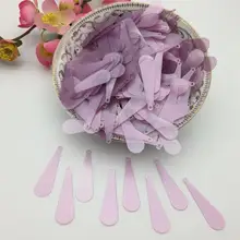 400 teile/los 10*35mm Lange Fledermaus Pailletten PET Flache Mit Seite Loch Oval Bauch Kostüm Zubehör Transparent Matte violet Konfetti