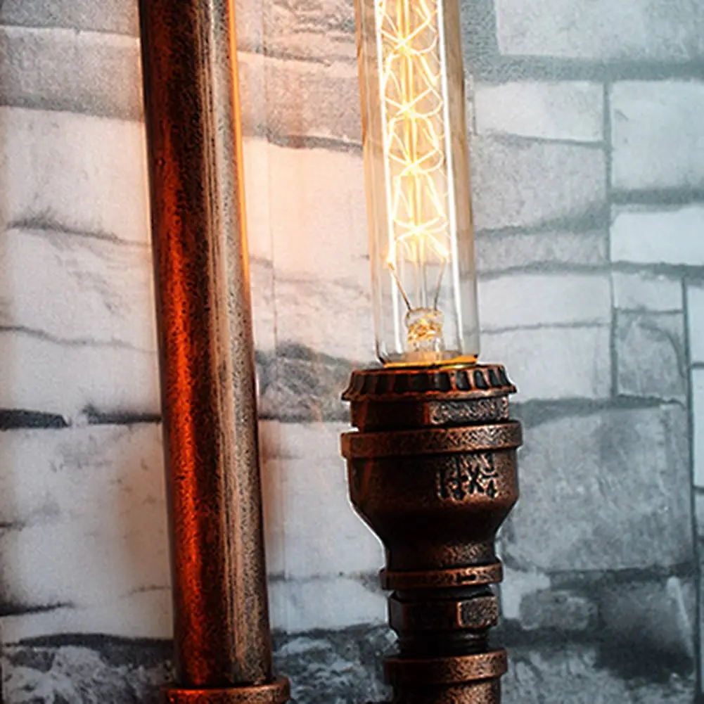 5 головок Новая мода Wroguht железная водопроводная труба винтажная настенная лампа труба проходной светильник s Лофт настенный светильник лампочка накаливания Эдисона
