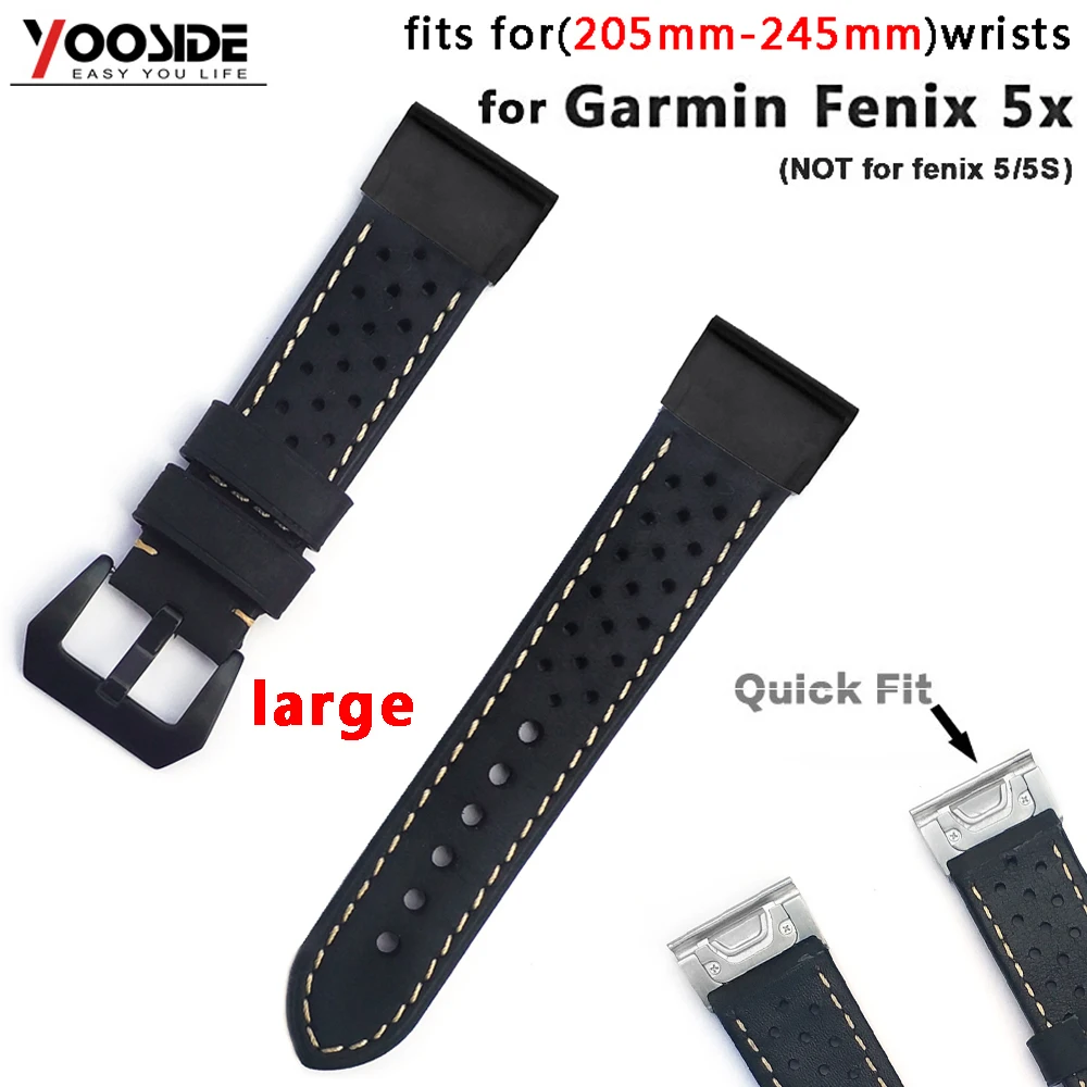 Pulseira de Couro Pulseira de Relógio Macio com Ajuste Rápido para Garmin Pulseira de Relógio para Fenix Genuíno Liberação Rápida Mudança Fenix 5x para 3 hr