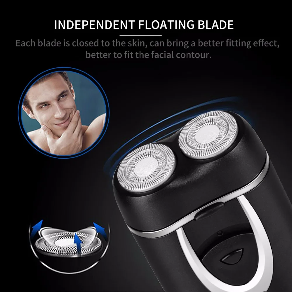 Independent Dual-Blade Portable Rechargeable Electric Shaver razor beard shaving machine barber face care for men cutter trimmer Independent Dual-Blade Portable Rechargeable Electric Shaver razor beard shaving machine barber face care for men cutter trimmer