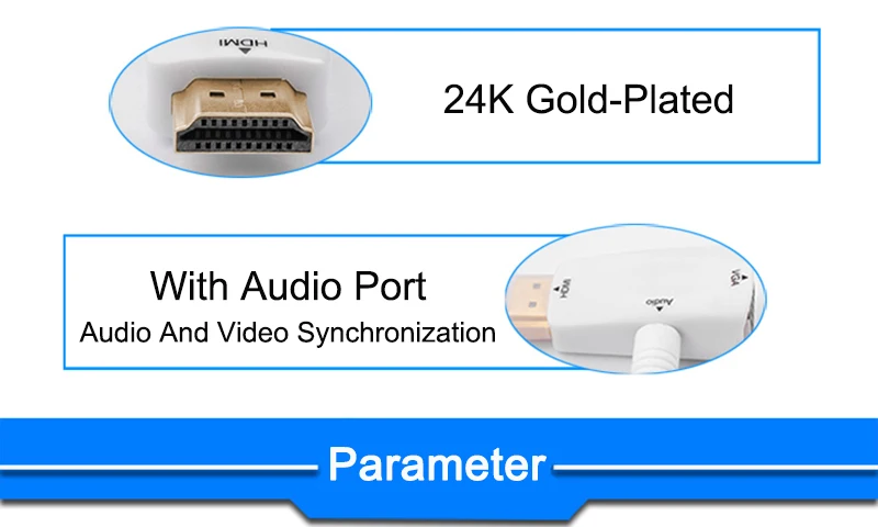 2017 Лидер продаж HDMI To VGA Adapter мужчин и женщин HDMI конвертер кабель с аудио кабель Поддержка 3D HD 1080 P для HD ТВ портативных ПК