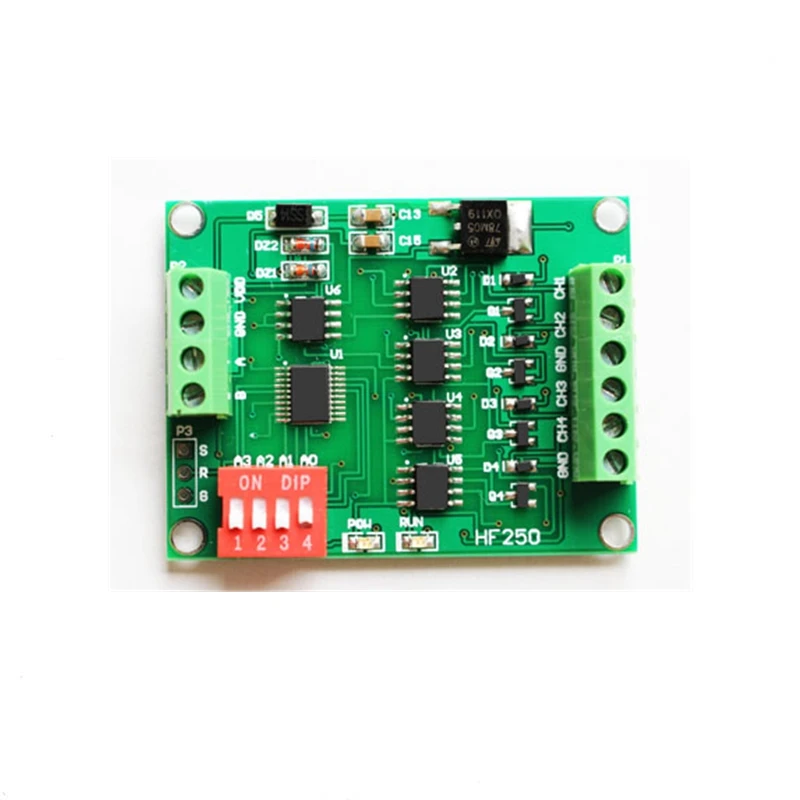 

5Pcs 0-20ma 4-channel DA generator RS485 communication current signal generator signal transmitter Module
