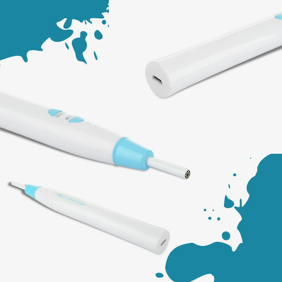 Tanie Wifi endoskop zintegrowany 3.9mm ucha urządzenie do otwierania zamków wizualna łyżka do ucha endoskop do czyszczenia uszu kamera do Androida PC Mini kamera inspekcyjna boroskop narzędzie