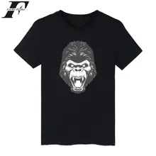 LUCKYFRIDAYF Funny Gorilla Short Sleeve T-shirt Homme Tops O Neck Summer Casual Cotton White T Shirt Men Plus 4XL Funny Cartoon