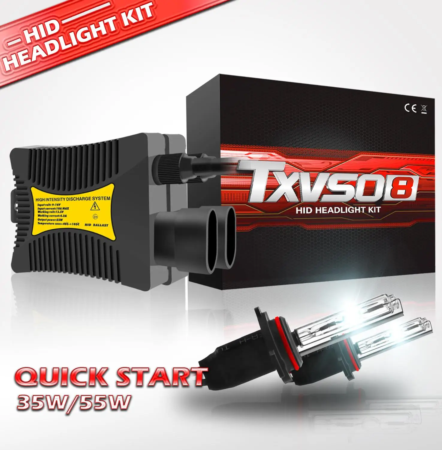 TXVSO8 55Wx2 HID ксеноновая фара конверсионный комплект лампа 9005 HB3 автомобильная 3000K 4300K