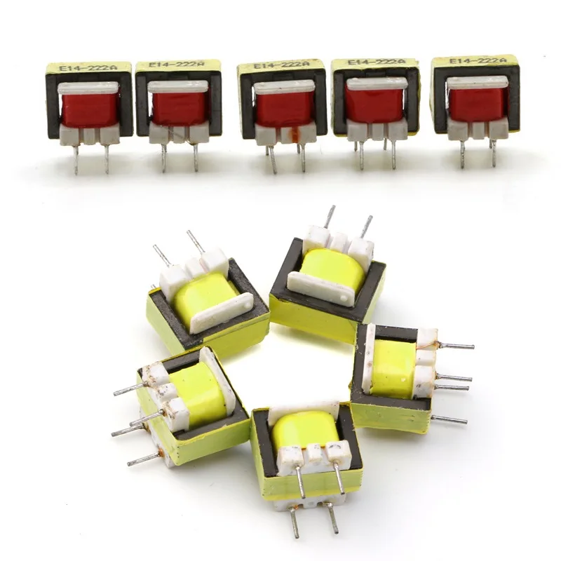 

5Pcs Audio 1300 : 8 Ohm Transformer EE14 Transformateur POS Machine-transformer C90A New Drop ship
