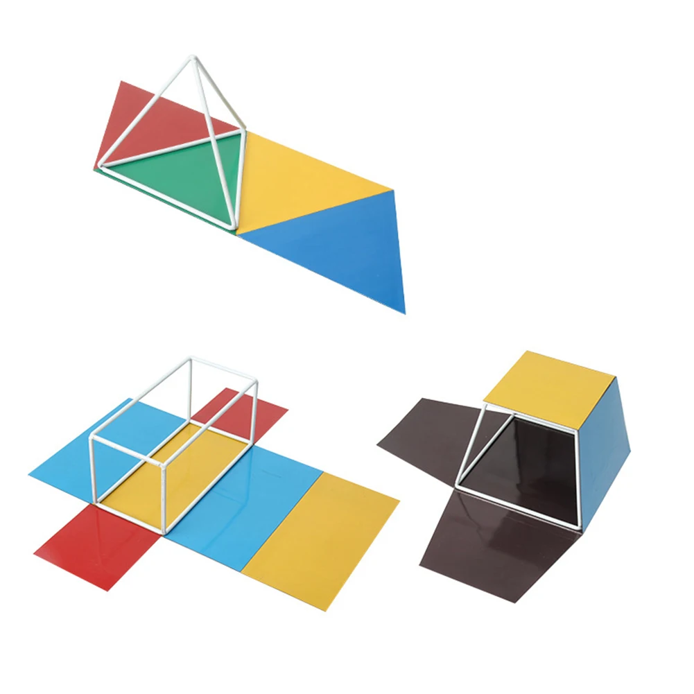 Магнитные раскладные геометрические Твердые shapeCube Призма 3D плоское обучение сравнение математические игрушки для детей