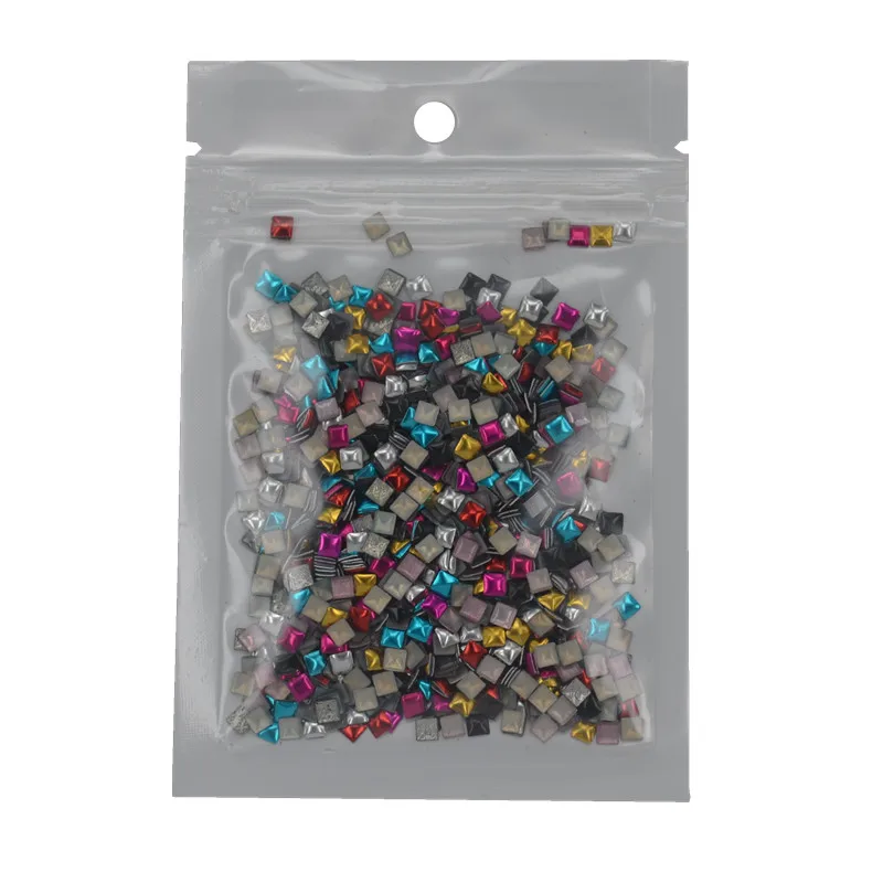 

Mix 5 Colors 3mm*3mm Punk Metal Alloy Spike Rivet 3D Nail Art Tips Craft DIY Design Decorations 500Pcs/Pack + Free Shipping