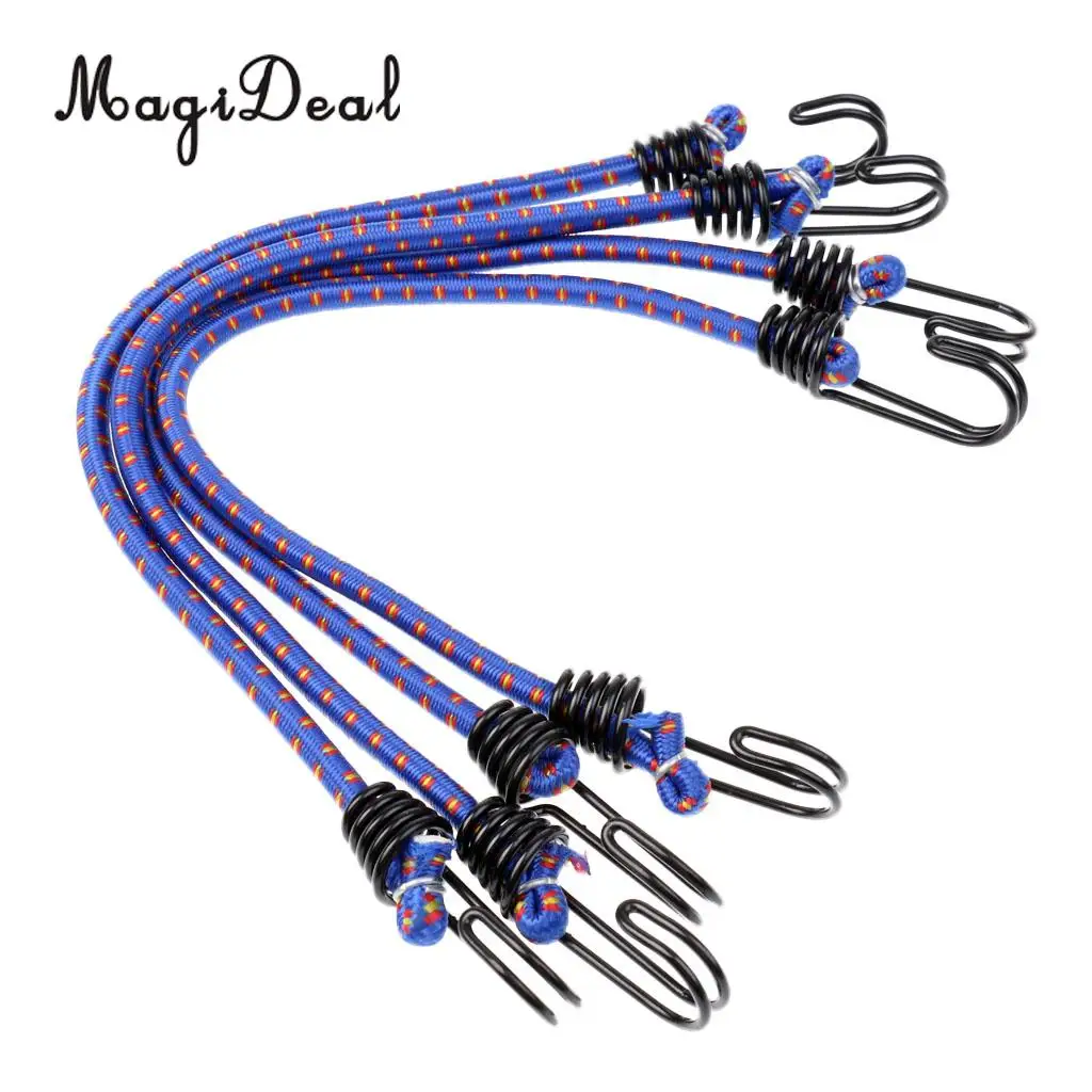 MagiDeal High Quality 4Pcs 43cm Long Elastic Kayak Safety Bungee Cord