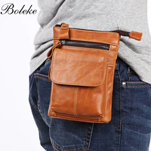 Высокое качество, натуральная кожа, Мужская винтажная коричневая Фанни поясная сумка, маленькая ручная сумка через плечо, сумка через плечо 8123