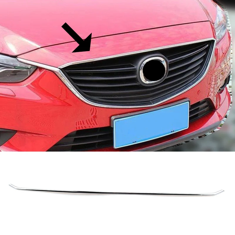 Front Grille Hood Lip Cover Trim Chrome Fit Honda Accord 2003-2007 2006 1PC Car