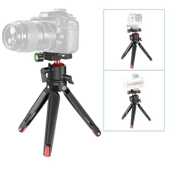 

KOLIVAR Metal Table Top Tripod Mini Desktop Tabletop Stand Compact Tripod for Smooth 4 Osmo Mobile Vimble 2 Gimbal DSLR Cameras