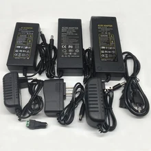 Высокое качество имеет Питание DC 12 V 1A 2A 3A 5A 6A 7A 8A 10A светодиодный трансформатор для 5050 5730 2835 3014 5050 Светодиодные полосы света