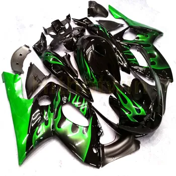 

Custom fairing for YZF600R 1997 1998 1999 2000 2001 2002 2003 2004 2005 Thundercat YZF-600R+Botls+green flames
