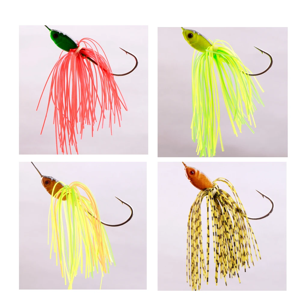 Free Fisher 6 Pcs/set Spinner Bait Metal Hard Fishing Lure Spinnerbait Pike Swivel Fish Tackle
