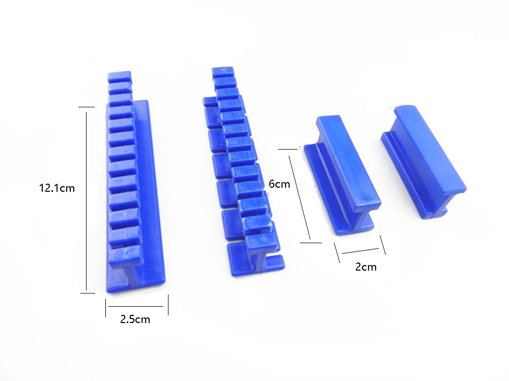 6Pcs Adhesive Blue Glue Tabs Tools Kit For Car Paintless Dent Repair Tool Auto Dent Repair Tools Long Dent Repair Tools