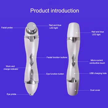 

Face Eyes Massager USB Photon Therapy Skin Rejuvenation Anti-wrinkle Lifting Machine SDFA88