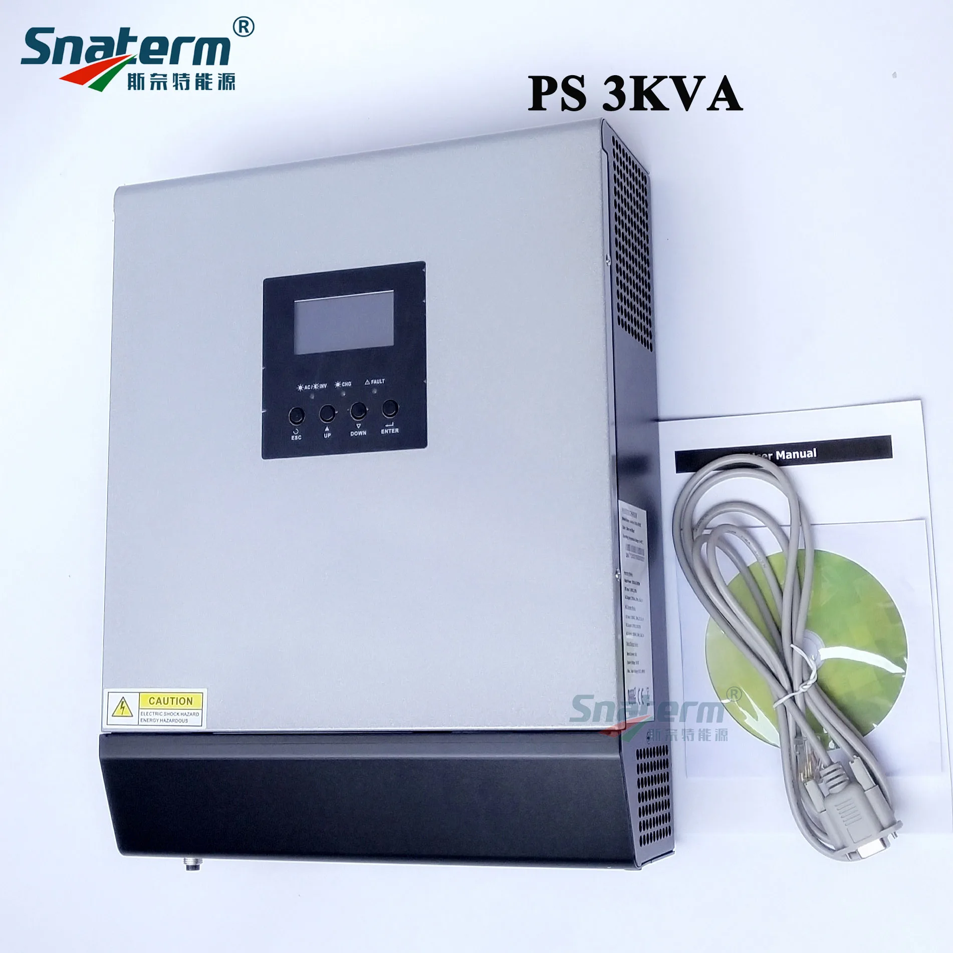 Inversor solar 3KVA 2400W híbrido puro inversor sinusoidal con controlador  solar 50A para el hogar, fuera de la red y áreas remotas, utilidad de