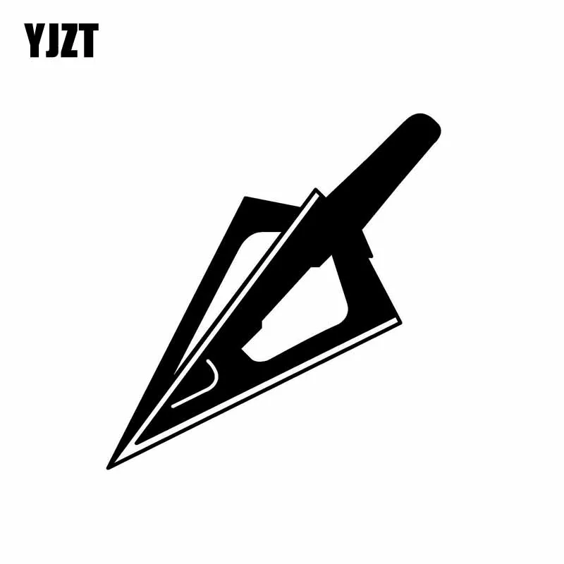 YJZT 12.2CM*13CM BROADHEAD ARROW CROSS BOW HUNTING Vinyl Car Sticker