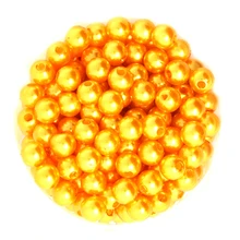 Cor do ouro Rodada Aproximadamente 260 pçs/lote 8mm de Diâmetro. imitação de Pérolas De Plástico Contas Atacado para Você DIY CN-BSG01-03GD