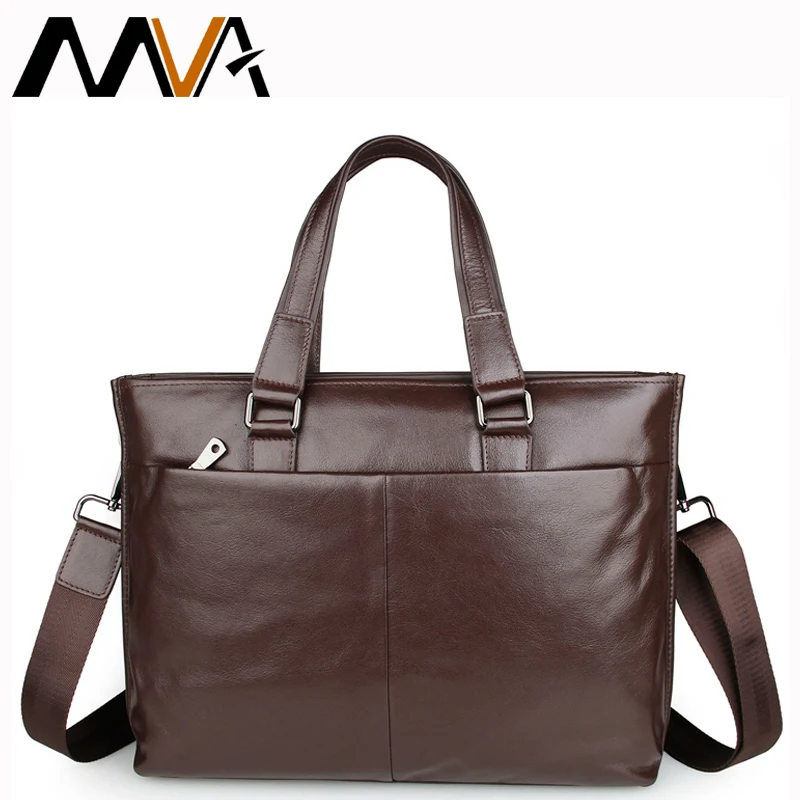 MVA Man Leather Handbag Men's Messenger Bag Fashion Genuine Leather Men Crossbody Bag Casual Shoulder Bags Men's Travel Bags