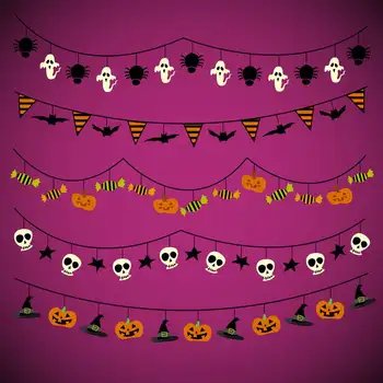 

Flag Halloween Pumpkin Decorations backdrop Vinyl cloth High quality Computer printed party Photography Backgrounds