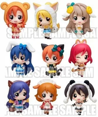 

NEW hot 4-5cm 9pcs/set LoveLive! Schoolidolproject Love Live animal dressed collectors action figure toys Christmas gift