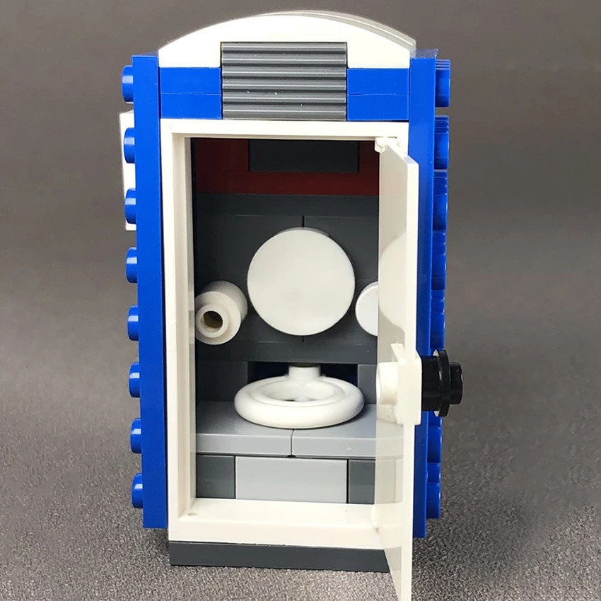 Single Toilet Bathroom WC Building Blocks City Public Toilet Briks Compatible with Legoingly MOC Figure Accessories Kids Toys  (4)