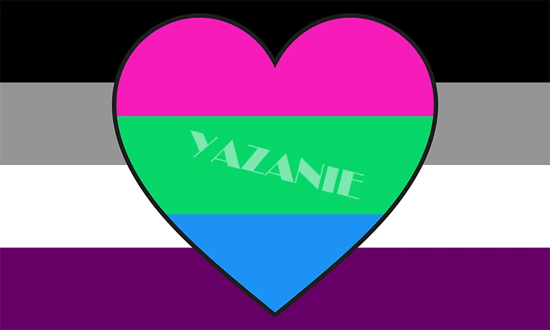 YAZANIE 128*192 см/160*240 см/192*288 СМ ЛГБТ Повседневный Genderfluid не бинарный Pansexual Би Радуга автомобиль руки Combo Pride Flags - Color: Asexual Polysexualit