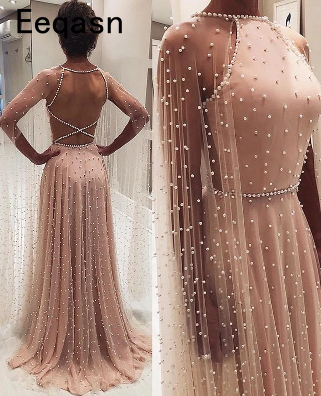 backless pearl dress