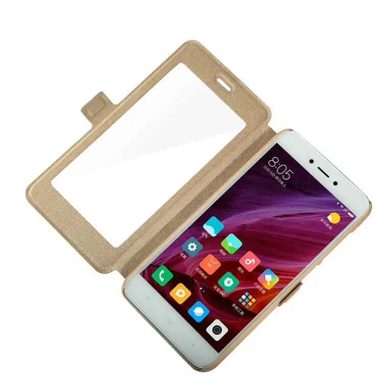 Чехол для Xiaomi Redmi 5/5 Plus Магнитный флип чехол из искусственной кожи с окном полным