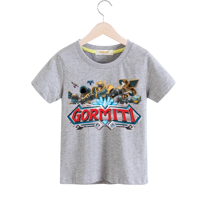 Boy Gormiti Game T-shirts Clothes Girls Summer White Casual Tshirts Children Short Sleeve Cotton Tee Top Clothing For Kids TX167 (4)
