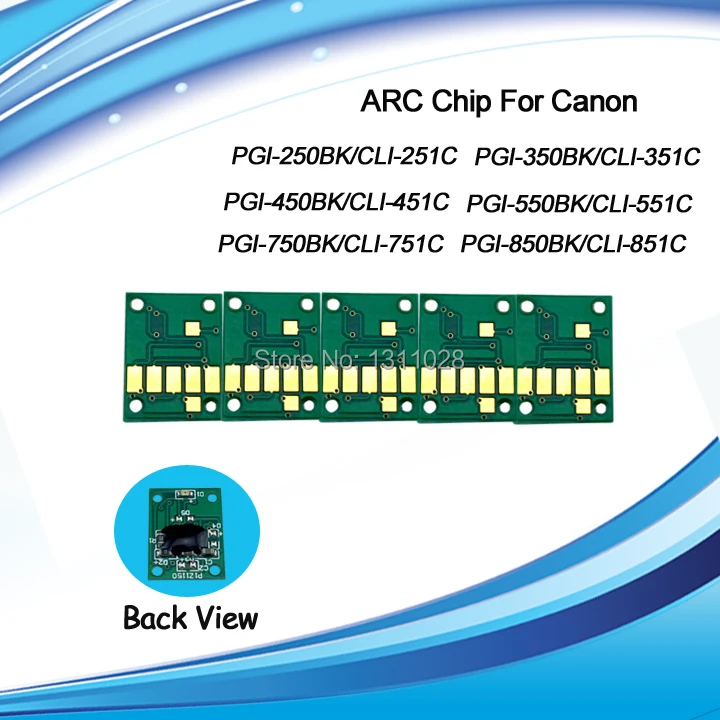 Чернильный путь PGI 850 CLI 851 картридж автоматический сброс чип ARC для CANON PIXMA IP7280 MG5480